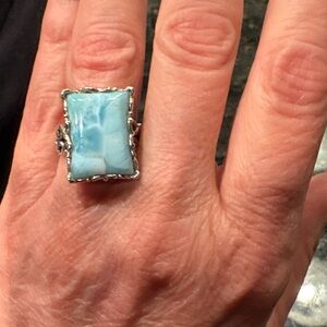 Turquoise and Sterling ring 925
